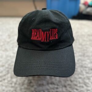 Black Slogan Baseball Cap
